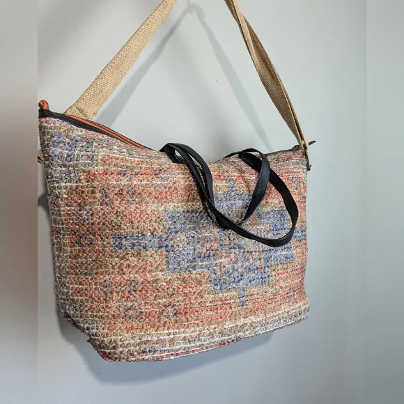 Free People Zoya Weave Weekender Oversized Tote Bag